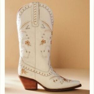 Dingo floral embroidered leather cowboy boots